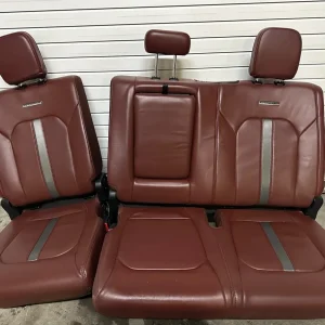FORD SUPER DUTY DARK MARSALA RED LEATHER REAR SEATS EUROPE